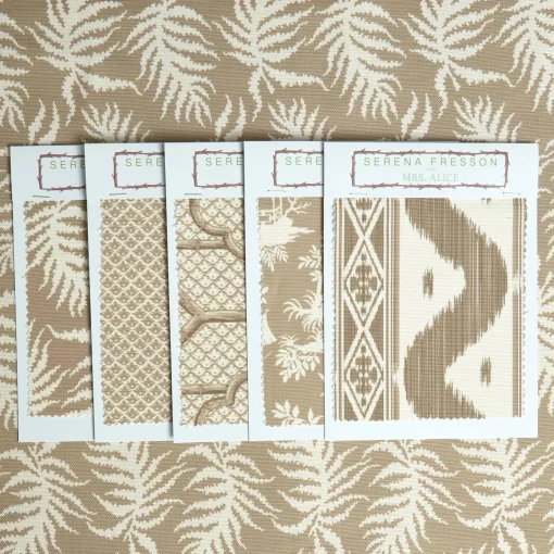 Mrs. Alice Putty Trailing Ferns Fabric< Serena Fresson Fabrics