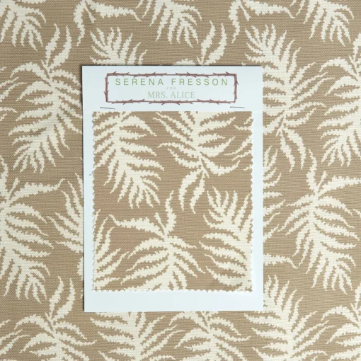 Mrs. Alice Putty Trailing Ferns Fabric< Serena Fresson Fabrics
