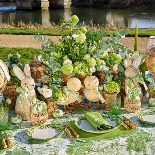 Mrs. Alice Raffia Rabbit Family< Spring Decorations