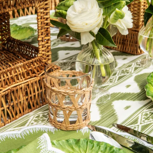 Mrs. Alice Raffia Water Glasses (Set of 4)< Summer Glassware | Glasses