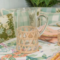 Mrs. Alice Raffia Water Jug< Summer Glassware | Jugs