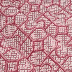Mrs. Alice Raspberry Pink Bamboo Trellis Fabric< Serena Fresson Fabrics