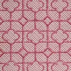 Mrs. Alice Raspberry Pink Bamboo Trellis Fabric< Serena Fresson Fabrics