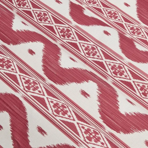 Mrs. Alice Raspberry Pink Ikat Stripe Fabric< Serena Fresson Fabrics