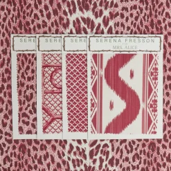 Mrs. Alice Raspberry Pink Leopard Fabric< Serena Fresson Fabrics