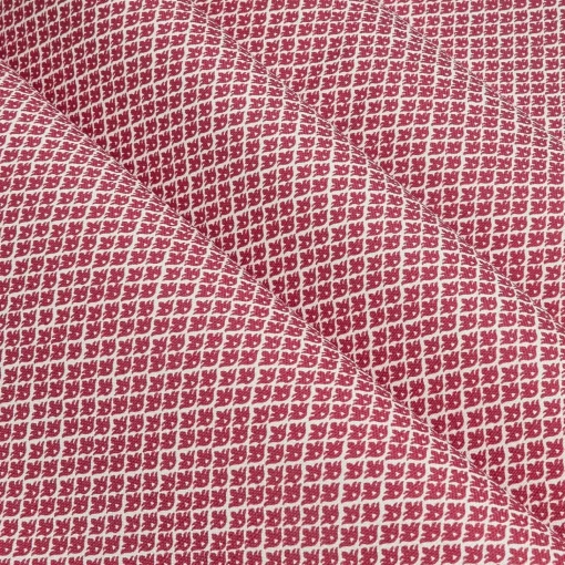 Mrs. Alice Raspberry Pink Lotus Flower Fabric< Serena Fresson Fabrics