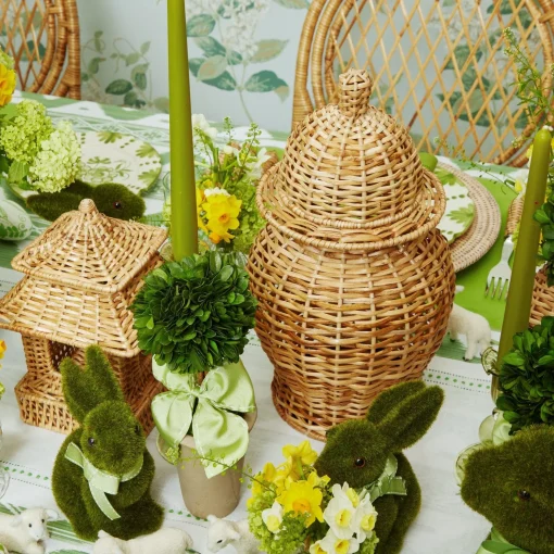 Mrs. Alice Rattan Ginger Jar< Year-round Decorations | Spring Decorations