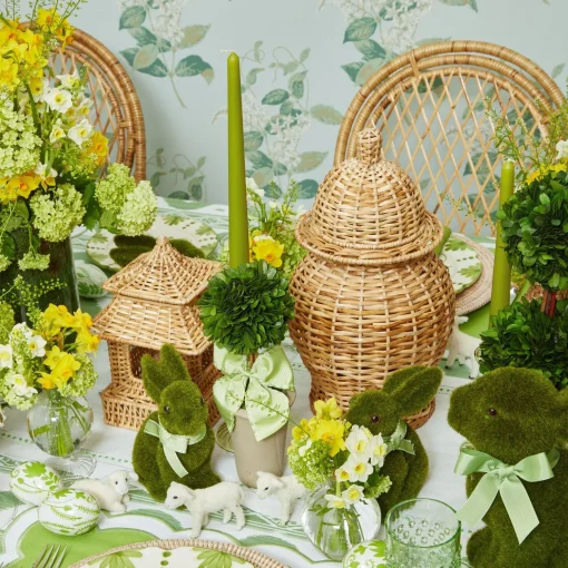 Mrs. Alice Rattan Ginger Jar< Year-round Decorations | Spring Decorations