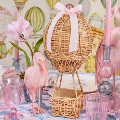 Mrs. Alice Rattan Hot Air Balloon< Year-round Decorations | Spring Decorations