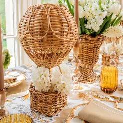 Mrs. Alice Rattan Hot Air Balloon< Year-round Decorations | Spring Decorations