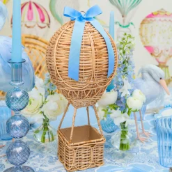 Mrs. Alice Rattan Hot Air Balloon< Year-round Decorations | Spring Decorations