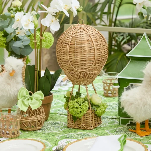 Mrs. Alice Rattan Hot Air Balloon< Year-round Decorations | Spring Decorations