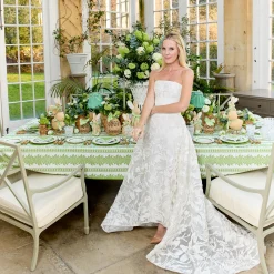 Mrs. Alice Rattan Meadow Tablescape< Spring Decorations