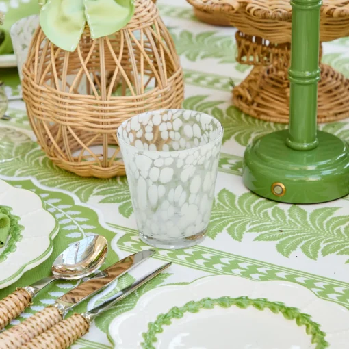 Mrs. Alice Rattan Meadow Tablescape< Spring Decorations