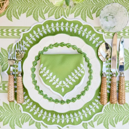 Mrs. Alice Rattan Meadow Tablescape< Spring Decorations