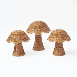 Mrs. Alice Rattan Mushroom Family< Year-round Decorations | Autumn Decorations