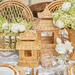 Mrs. Alice Rattan Pagoda & Urn Vase Set< Year-round Decorations | Autumn Decorations