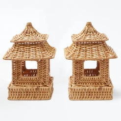 Mrs. Alice Rattan Pagoda & Urn Vase Set< Year-round Decorations | Autumn Decorations