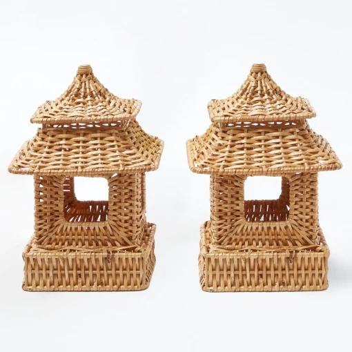 Mrs. Alice Rattan Pagoda & Urn Vase Set< Year-round Decorations | Autumn Decorations