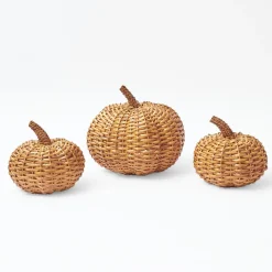 Mrs. Alice Rattan Pumpkin Family< Autumn Decorations
