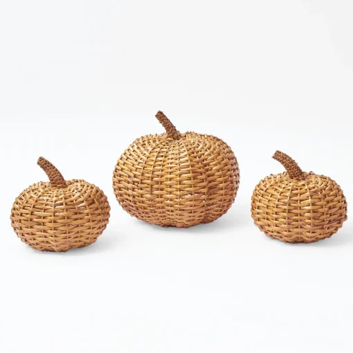 Mrs. Alice Rattan Pumpkin Family< Autumn Decorations