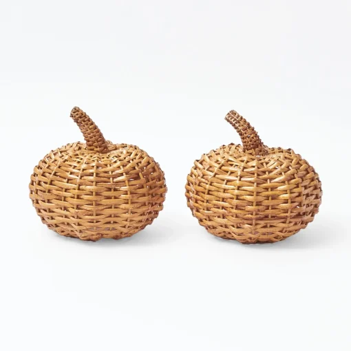 Mrs. Alice Rattan Pumpkin Family< Autumn Decorations