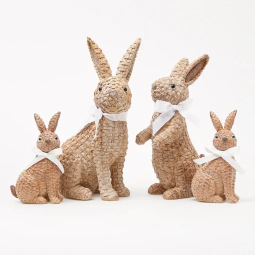 Mrs. Alice Rattan Rabbit Family< Spring Decorations