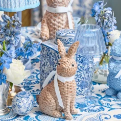 Mrs. Alice Rattan Rabbit Family< Spring Decorations