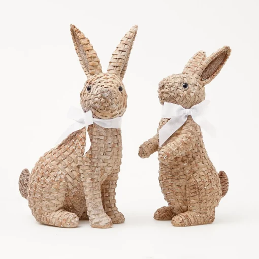 Mrs. Alice Rattan Rabbit Family< Spring Decorations