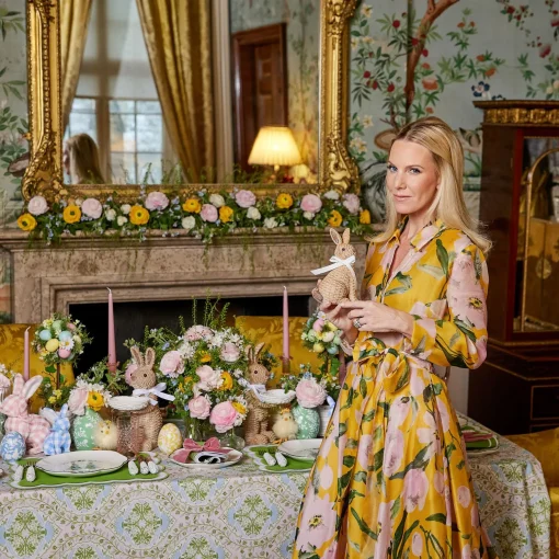 Mrs. Alice Rattan Rabbit Family< Spring Decorations