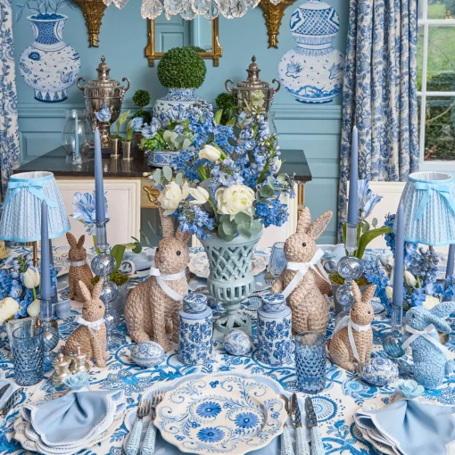 Mrs. Alice Rattan Rabbit Family< Spring Decorations