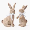 Mrs. Alice Rattan Rabbit (Pair)< Spring Decorations