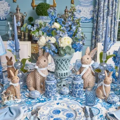 Mrs. Alice Rattan Rabbit (Pair)< Spring Decorations