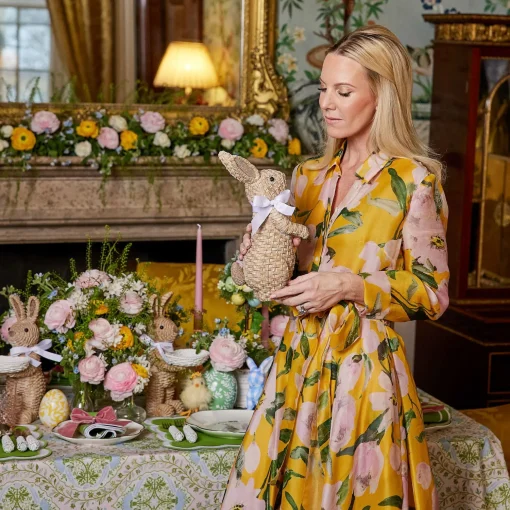 Mrs. Alice Rattan Rabbit (Pair)< Spring Decorations