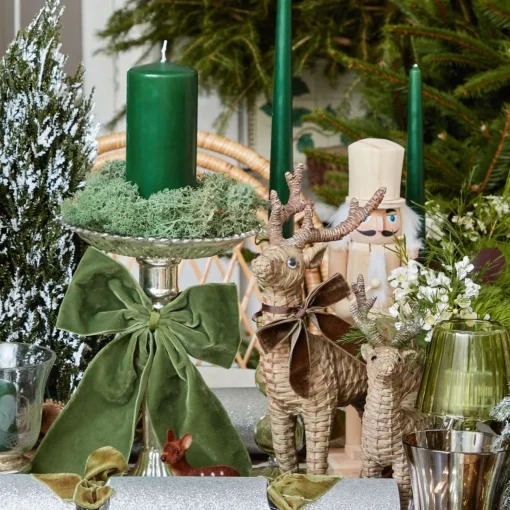 Mrs. Alice Rattan Reindeer Family< Christmas Decorations