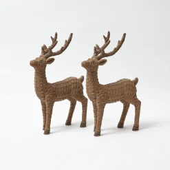 Mrs. Alice Rattan Reindeer Family< Christmas Decorations