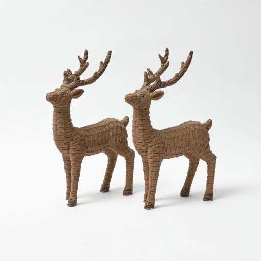 Mrs. Alice Rattan Reindeer Family< Christmas Decorations