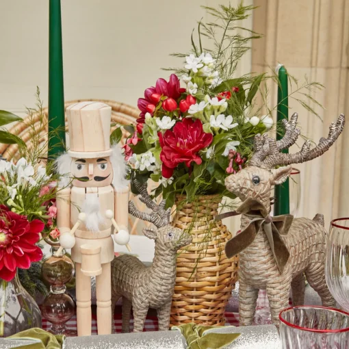 Mrs. Alice Rattan Reindeer Family< Christmas Decorations