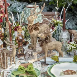 Mrs. Alice Rattan Reindeer (Pair) - 30cm< Christmas Decorations