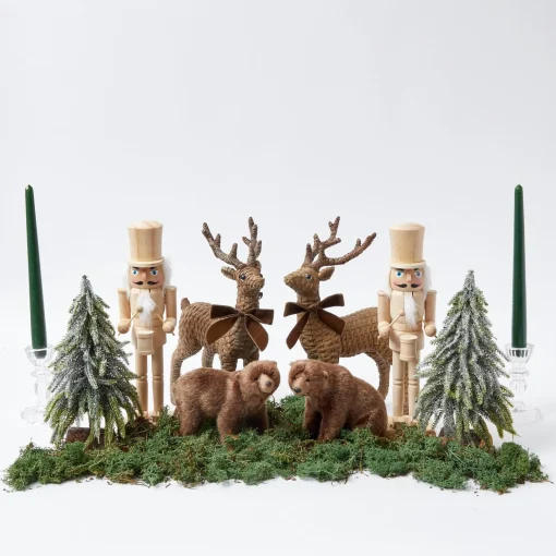 Mrs. Alice Rattan Reindeer (Pair) - 30cm< Christmas Decorations