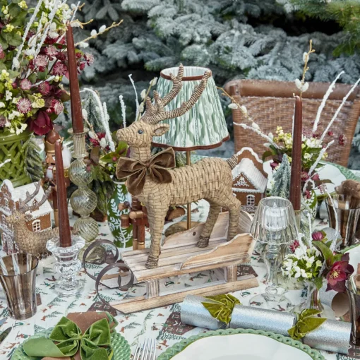 Mrs. Alice Rattan Reindeer (Pair) - 30cm< Christmas Decorations