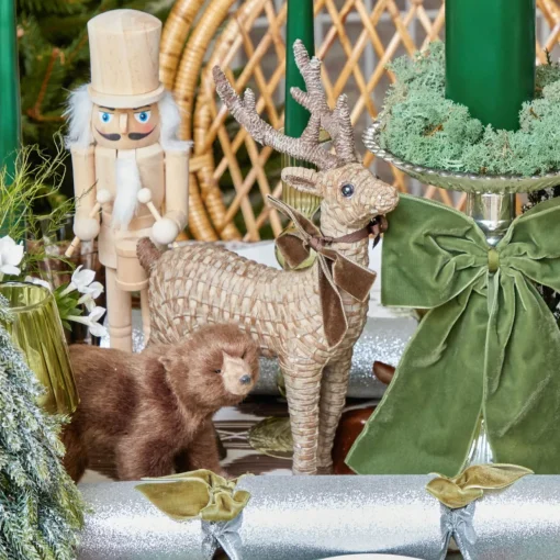 Mrs. Alice Rattan Reindeer (Pair) - 30cm< Christmas Decorations