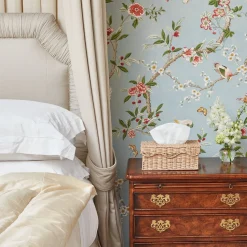 Mrs. Alice Rattan Tissue Box Holder< For The Rattan Lover | For The Homemaker