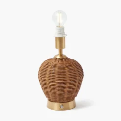 Mrs. Alice Rattan Ursula Rechargeable Lamp< Rechargeable Table Lamps | Summer Lighting