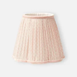 Mrs. Alice Rattan Ursula Rechargeable Lamp with Pink Lotus Shade (18cm)< Rechargeable Table Lamps