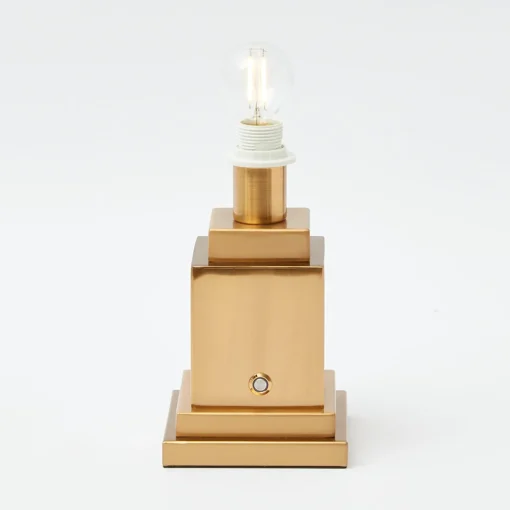 Mrs. Alice Rechargeable Lamp with Cobalt & Red Lotus Shade (18cm)< Rechargeable Table Lamps