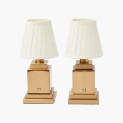 Mrs. Alice Rechargeable Lamp with Cream Shade (15cm)< Rechargeable Table Lamps