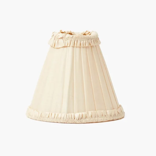 Mrs. Alice Rechargeable Lamp with Cream Frilled Silk Shade (18cm)< Rechargeable Table Lamps