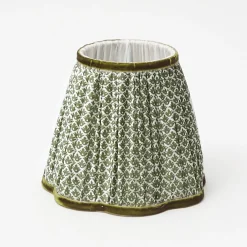 Mrs. Alice Rechargeable Lamp with Olive Lotus Shade (18cm)< Rechargeable Table Lamps