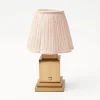 Mrs. Alice Rechargeable Lamp with Pink Lotus Shade (18cm)< Rechargeable Table Lamps